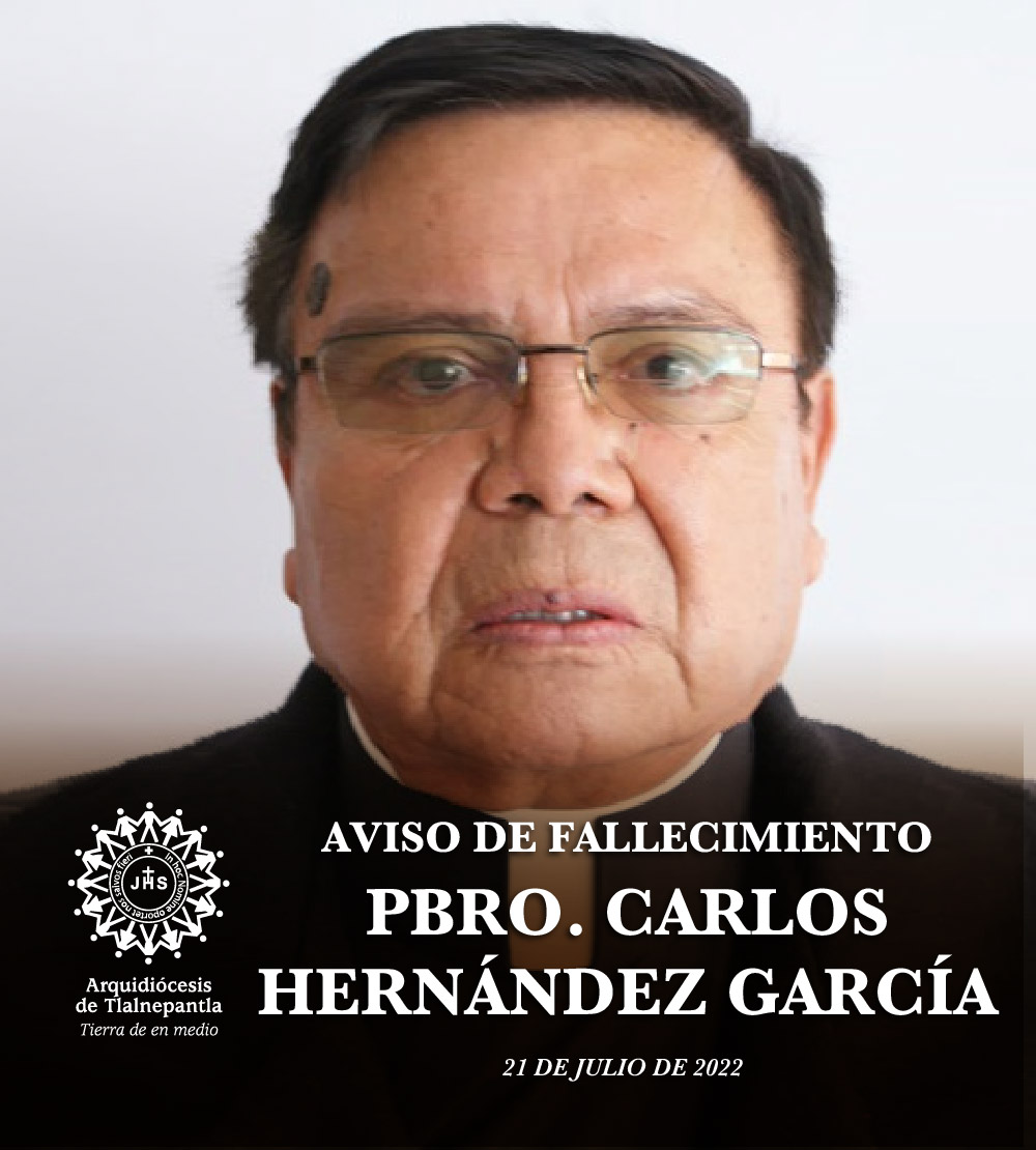Aviso de Fallecimiento Pbro. Carlos Hernández García
